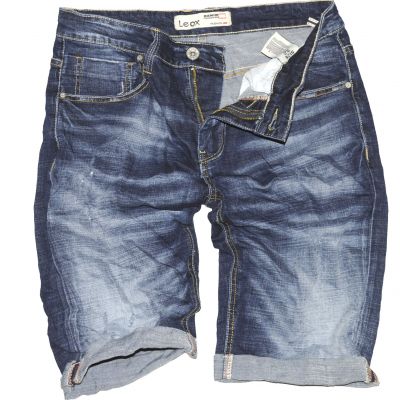 Leox Denim 8831 Minimal Trendy Stretch Short #3 Dark Edition