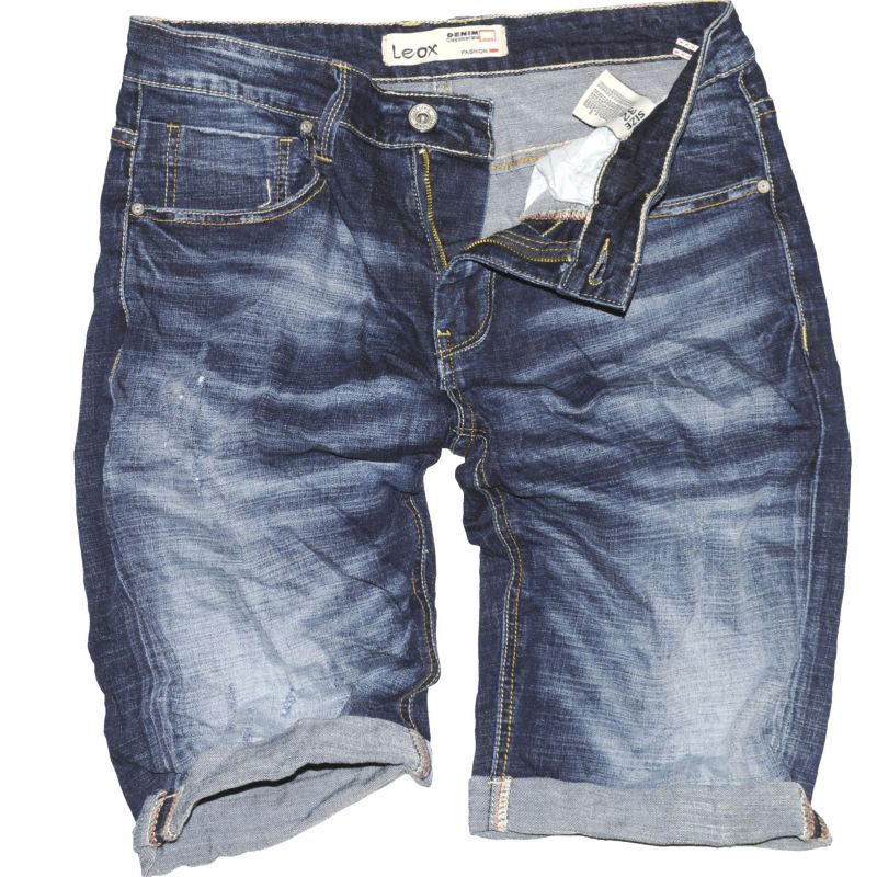 Leox Denim 8831 Minimal Trendy Stretch Short #3 Dark Edition