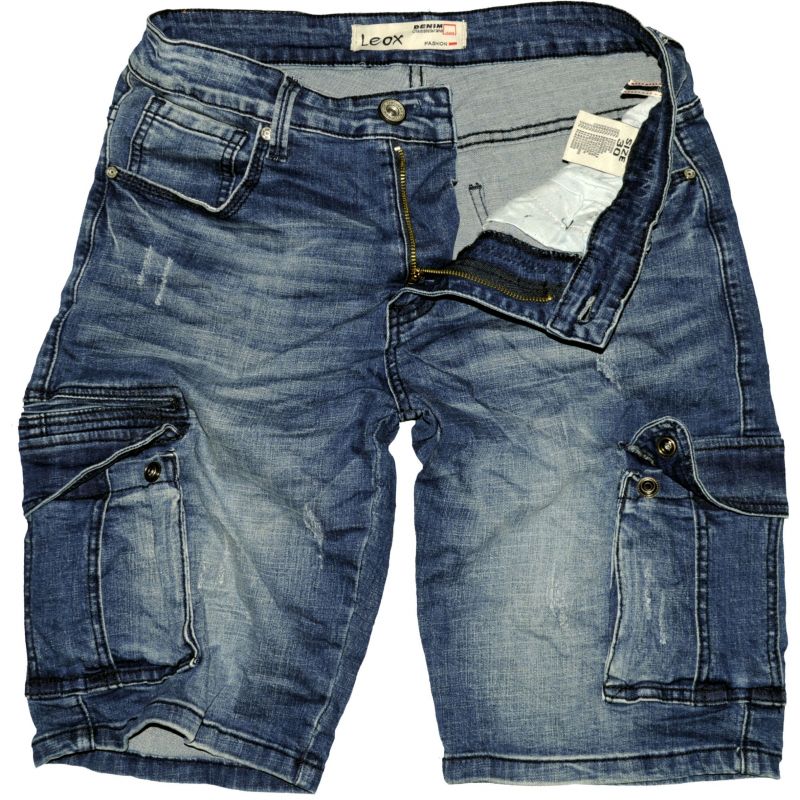 Leox Denim 8898 Trendy Side-pocket Short Jeans
