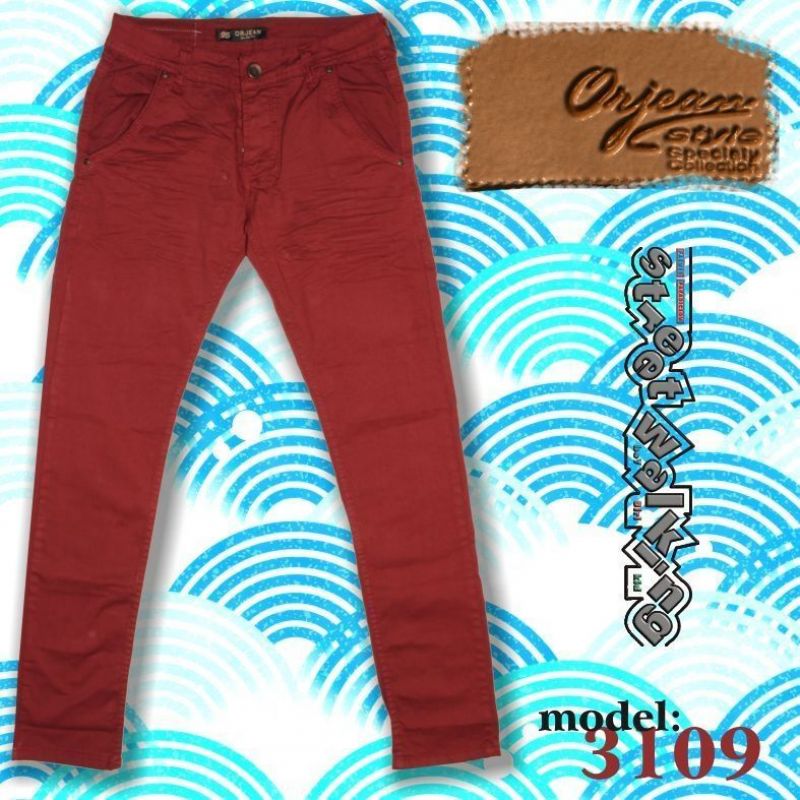 Orjean 3109 Red Stretch Slim