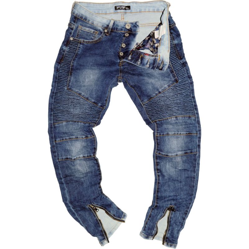 P?P Fashion Jeans YE010B Eastham Tapered Slim Fit Denim