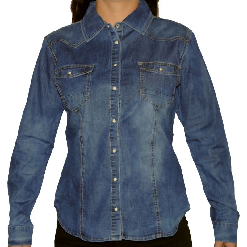 Redress Jeans Wear 5089 Dark Blue Classic Denim Shirt